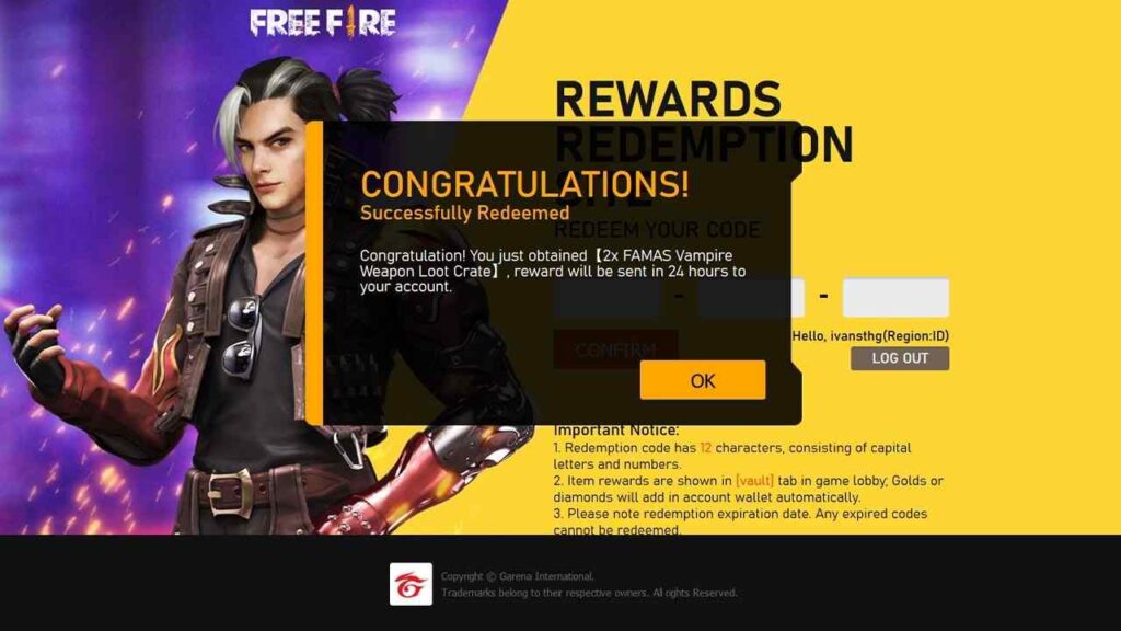 Free Fire Kode Redeem 2 kode redeem free fire