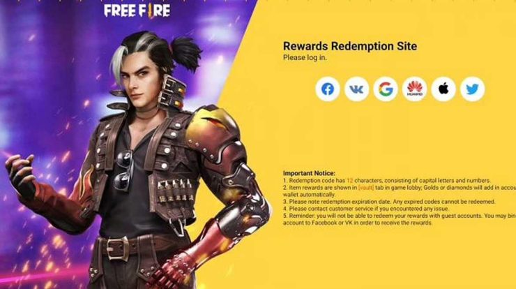 Free Fire Redeem code