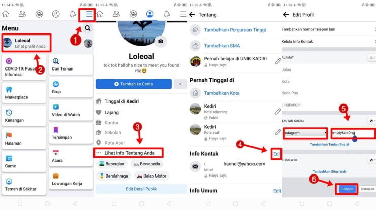 Cara Membuat Link Di Android 1 Cara Membuat Link ig di FB