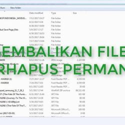 mengembalikan file terhapus