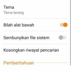 cara melihat file sampah di android