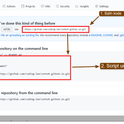 cara upload project web di github