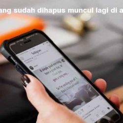 foto yang sudah dihapus muncul lagi di android