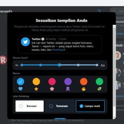 cara membuat twitter night mode