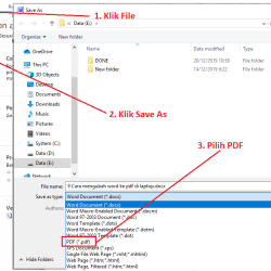 Cara Mengubah Word Ke PDF Di Laptop Dengan Save As