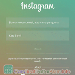 cara buat akun instagram di hp android 4