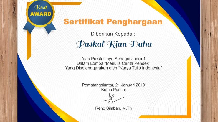 Cara Edit Sertifikat Di Hp 1 Desain Template Sertifikat 28 Format Docx Microsoft Word dan CDR CorelDraw