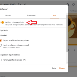 Seting Google Form Untuk Ujian Online