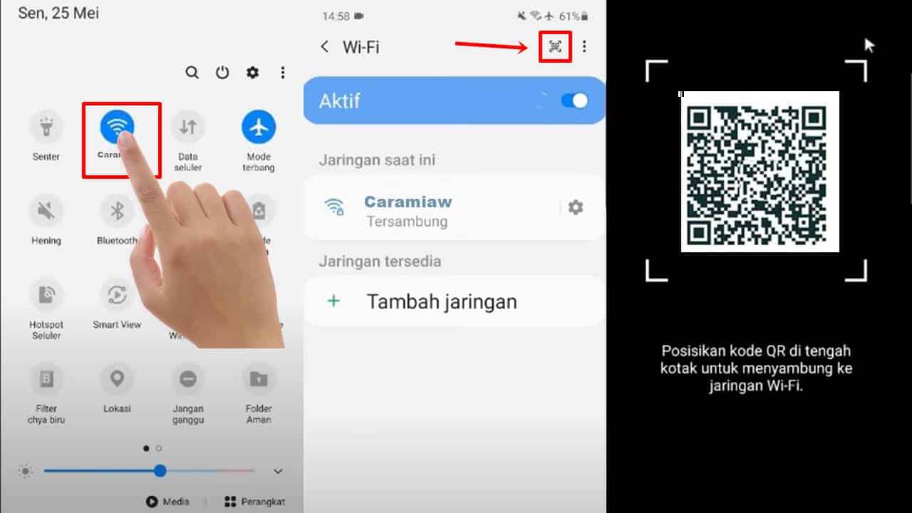 Gambar cara buka wifi yang ada password