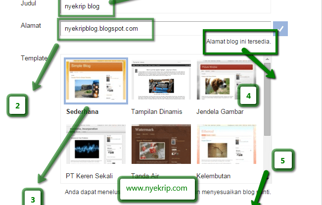 cara membuat blog di blogspot memilih nama blog