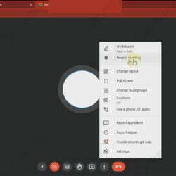 menu record meeting di google meet