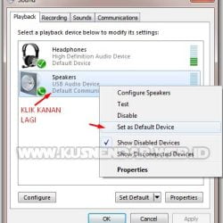 Mengaktifkan headset di laptop PC