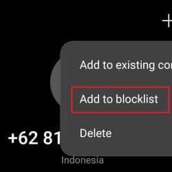 8. cara memblokir nomor hp