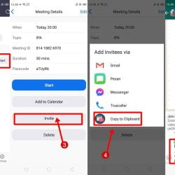 cara membuat link zoom meeting di hp