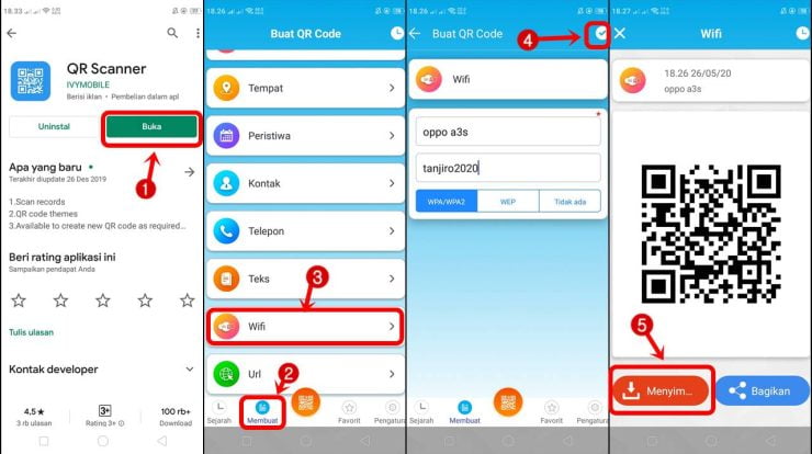 Cara Melihat Barcode Wifi di Hp OPPO