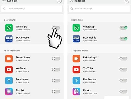 Cara Mengunci Aplikasi HP Xiaomi3