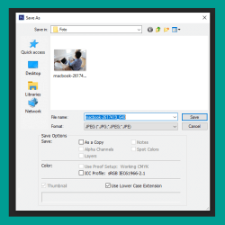 Setting Format Photoshop ke JPG