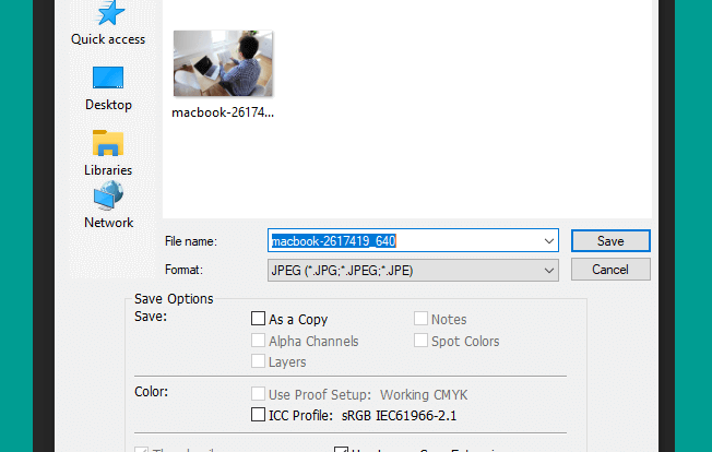 Cara Mengubah Foto Menjadi File Jpg Di Hp 1 Setting Format Photoshop ke JPG