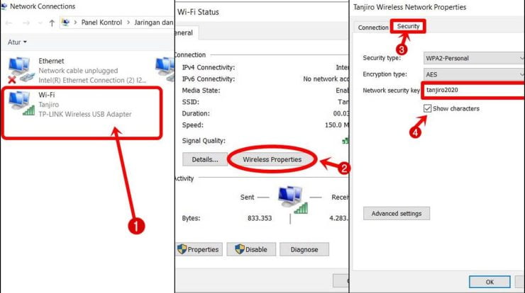 Cara Melihat Password WIFI di Komputer Windows 10